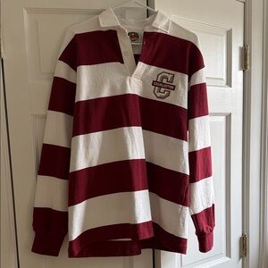 College of Charleston Rugby Shirt - Crimson and White